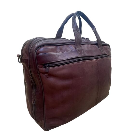 Heritage Men’s Brown Full Grain Leather With Strap & Handles Portfolio Bag - Picture 3 of 15